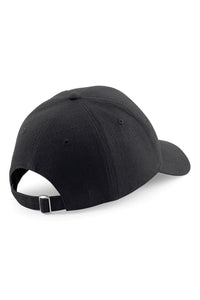 Unisex Pro-Style Heavy Brushed Cotton Baseball Cap / Headwear (Pack of 2) - Black