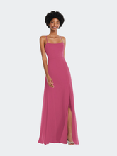 Load image into Gallery viewer, Scoop Neck Convertible Tie-Strap Maxi Dress With Front Slit