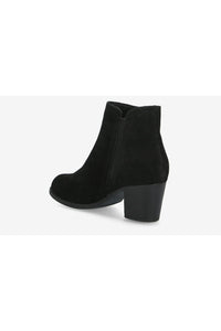 Womens/Ladies Taxi Suede Ankle Boots - Black