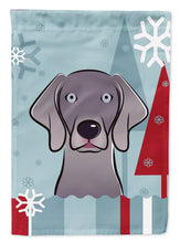 Load image into Gallery viewer, 11 x 15 1/2 in. Polyester Winter Holiday Weimaraner Garden Flag 2-Sided 2-Ply