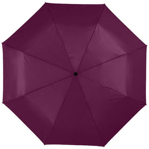 Bullet 21.5in Alex 3-Section Auto Open And Close Umbrella (Pack of 2) (Purple) (One Size)