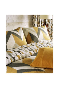 Furn Renovate Duvet Cover Set (Charcoal/Gold) (Double)