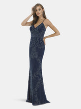 Load image into Gallery viewer, 29904 - Body Con V-Neck Beaded Dress