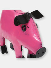 Load image into Gallery viewer, Metal 12&quot; Set of 2 Indoor Outdoor Pink Princess Pig Metal Statues Garden Decor