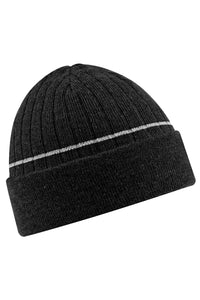 Beechfield Junior Enhanced/Vis Thinsulate Thermal Winter Beanie Hat / Schoolwear (Black)