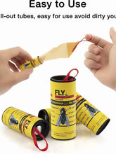 Load image into Gallery viewer, Yellow Fly Flies Mosquito Flying Insects Bugs Sticky Glue Ribbon Trap - 32 pks