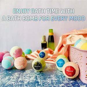 40 Bath Bombs in Large Gift Basket! Natural, Moisturizing