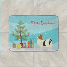 Load image into Gallery viewer, 19 in x 27 in Papillon Christmas Tree Machine Washable Memory Foam Mat