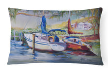 Load image into Gallery viewer, 12 in x 16 in  Outdoor Throw Pillow Lucky Dream Sailboat Canvas Fabric Decorative Pillow