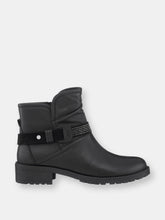 Load image into Gallery viewer, Moto Black Ankle Bootie