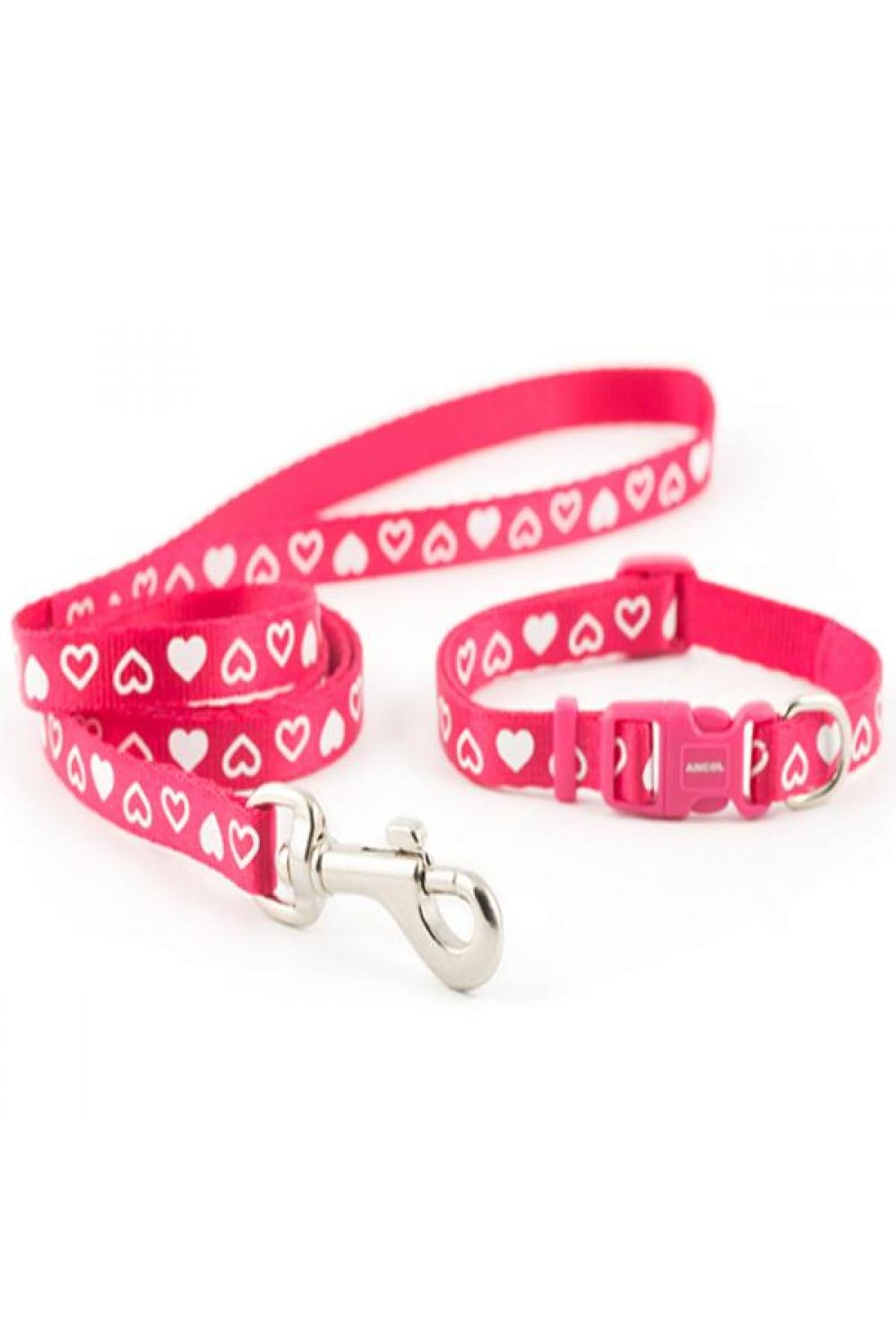 Ancol Small Bite Hearts Dog Collar And Leash Set
