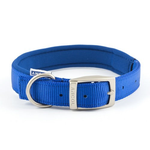 Ancol Padded Nylon Buckle Collar (Blue) (22in)