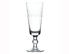 Load image into Gallery viewer, A Set Of Four Crystal Champagne Flutes With Lens Design