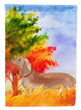 Load image into Gallery viewer, Fall Red Dachshund Garden Flag 2-Sided 2-Ply