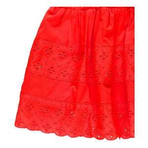 Red Lace Overlay Skirt