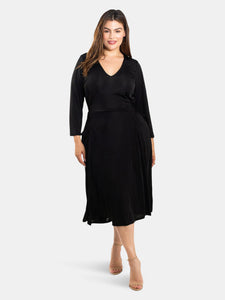 Eliza Dress in Luxe Jersey Black (Curve)