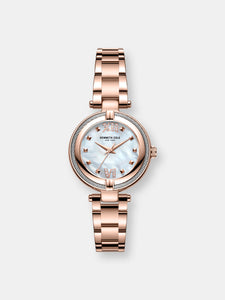 Kenneth Cole Women's Classic Mop Crystalized Steel KC51052001 Rose-Gold Stainless-Steel Quartz Dress Watch
