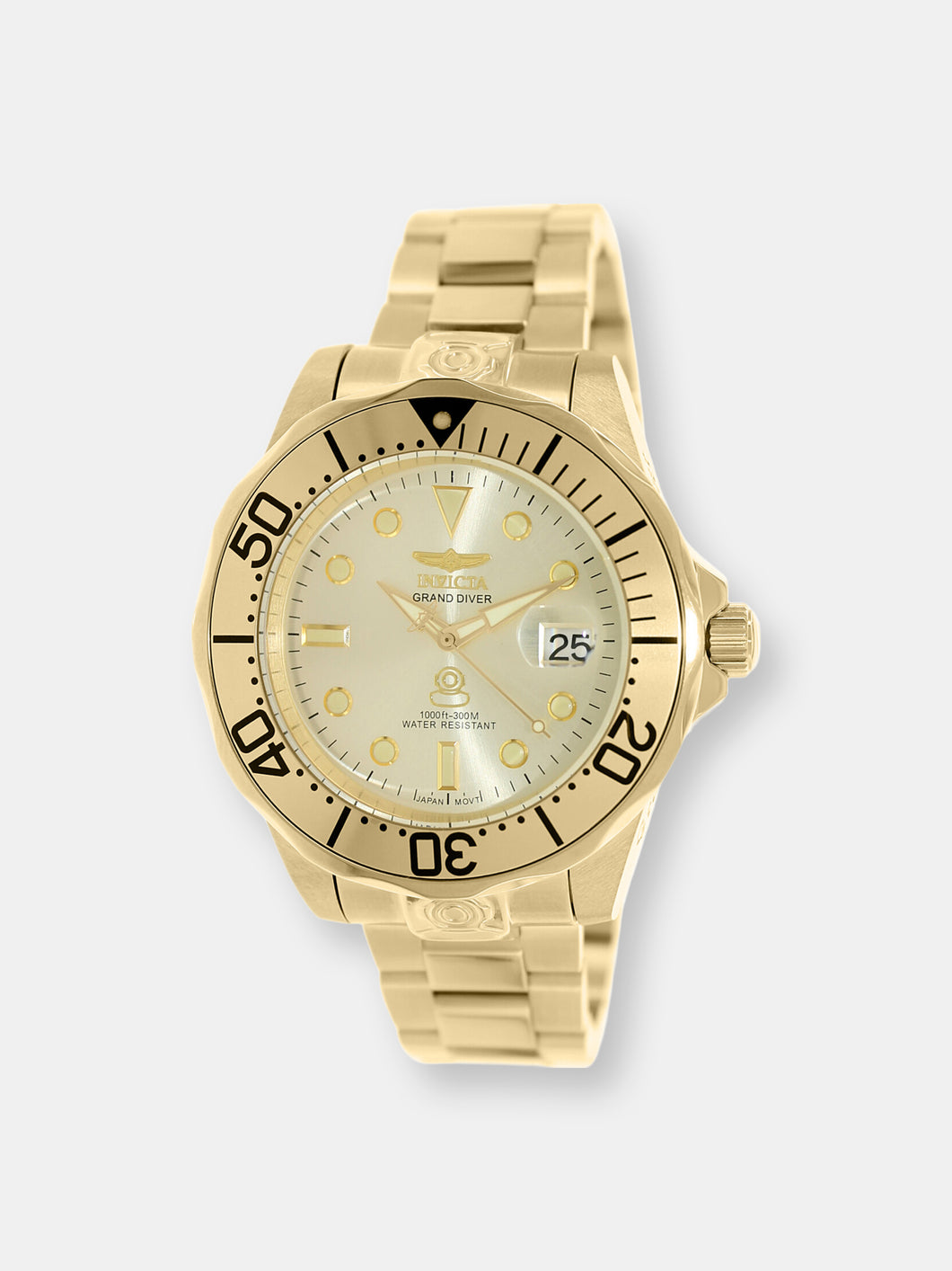 Invicta Men's Pro Diver INV-3051 Gold Stainless-Steel Plated Japanese Automatic Diving Watch