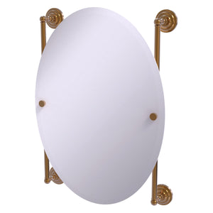 Allied Brass Que New Collection Oval Frameless Rail Mounted Mirror