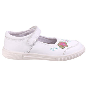 Childrens Girls Lottie Floral Touch Fasten Shoes