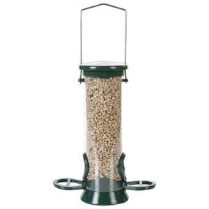 C J Defender 2 Port Bird Seed Feeder (Green) (One Size)