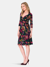 Load image into Gallery viewer, Sweetheart Wrap A-Line Dress in Tapestry Green