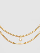 Load image into Gallery viewer, Lucile Gold Snake Chain Necklace with Pendant