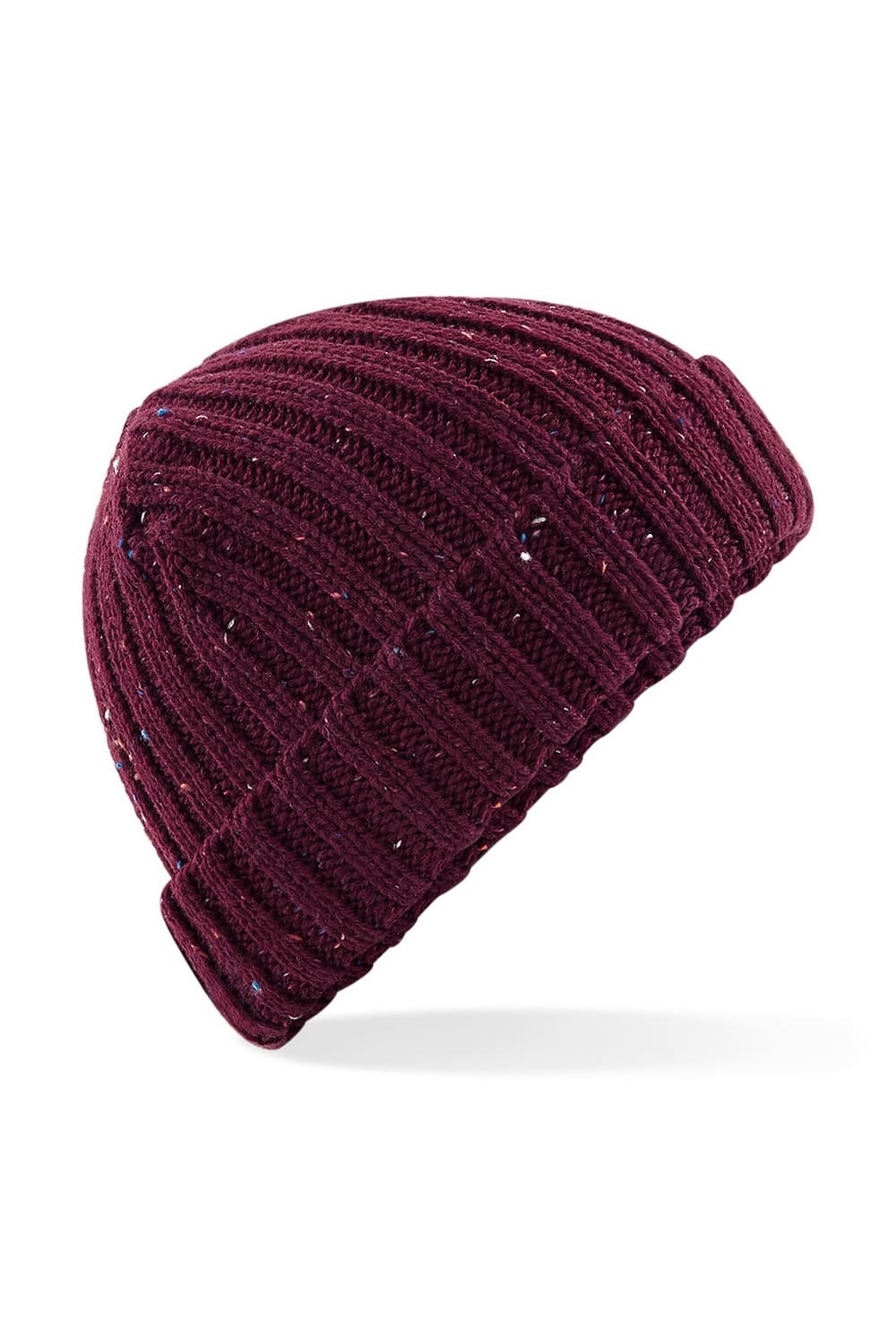 Beechfield Unisex Rustic Fleck Beanie (Burgundy)