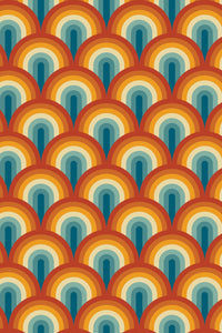 Eco-Friendly Retro Rainbow Wallpaper