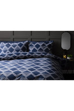 Load image into Gallery viewer, Maddox Chevron Duvet Set Navy - Queen/UK - King