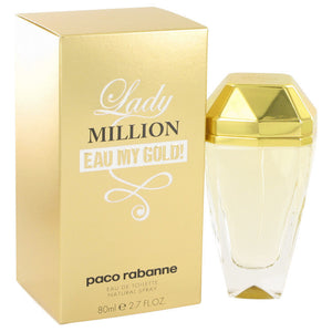 Lady Million Eau My Gold by Paco Rabanne Eau De Toilette Spray 2.7 oz