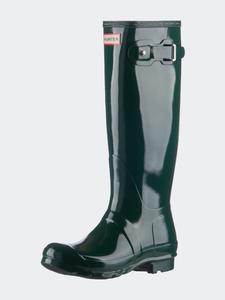 Womens Original Tall Gloss Rain Boots Size 5 - Hunter Green
