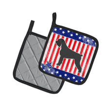 Load image into Gallery viewer, USA Patriotic Giant Schnauzer Pair of Pot Holders