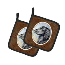 Load image into Gallery viewer, Flat Coated Retriever Pair of Pot Holders