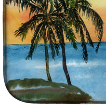 Load image into Gallery viewer, 14 in x 21 in Palm Tree Beach Scene Dish Drying Mat