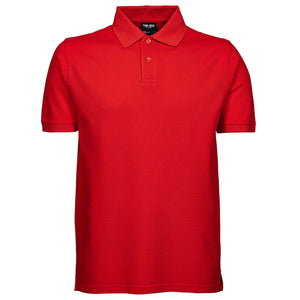 Tee Jays Mens Heavy Pique Short Sleeve Polo Shirt (Red)