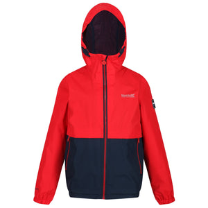 Regatta Childrens/Kids Haskel Waterproof Jacket (True Red/Navy)