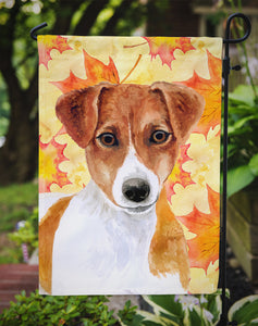 Jack Russell Terrier Fall Garden Flag 2-Sided 2-Ply