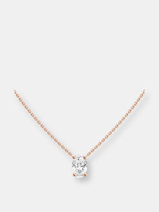 0.3ct Floating Oval Diamond Solitaire Necklace