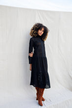Load image into Gallery viewer, Adri Dress / Black Cotton Eyelet