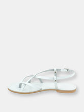 Load image into Gallery viewer, Rita White Strappy Flat Leather Sandals