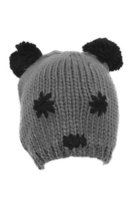 Ladies/Womens Winter Beanie Hat with Panda Face Design
