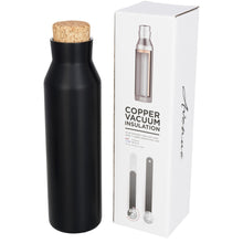 Load image into Gallery viewer, Avenue Norse Copper Vacuum Insulated Bottle With Cork (Black) (One Size)