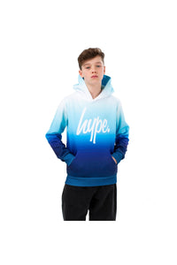 Boys Fade Hoodie - Blue/White