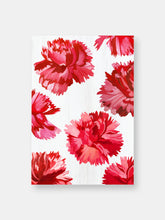 Load image into Gallery viewer, Art Print:  Red Carnations on Snow