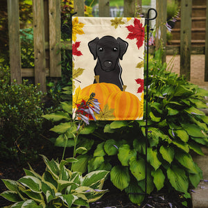 11" x 15 1/2" Polyester Black Labrador Thanksgiving Garden Flag 2-Sided 2-Ply