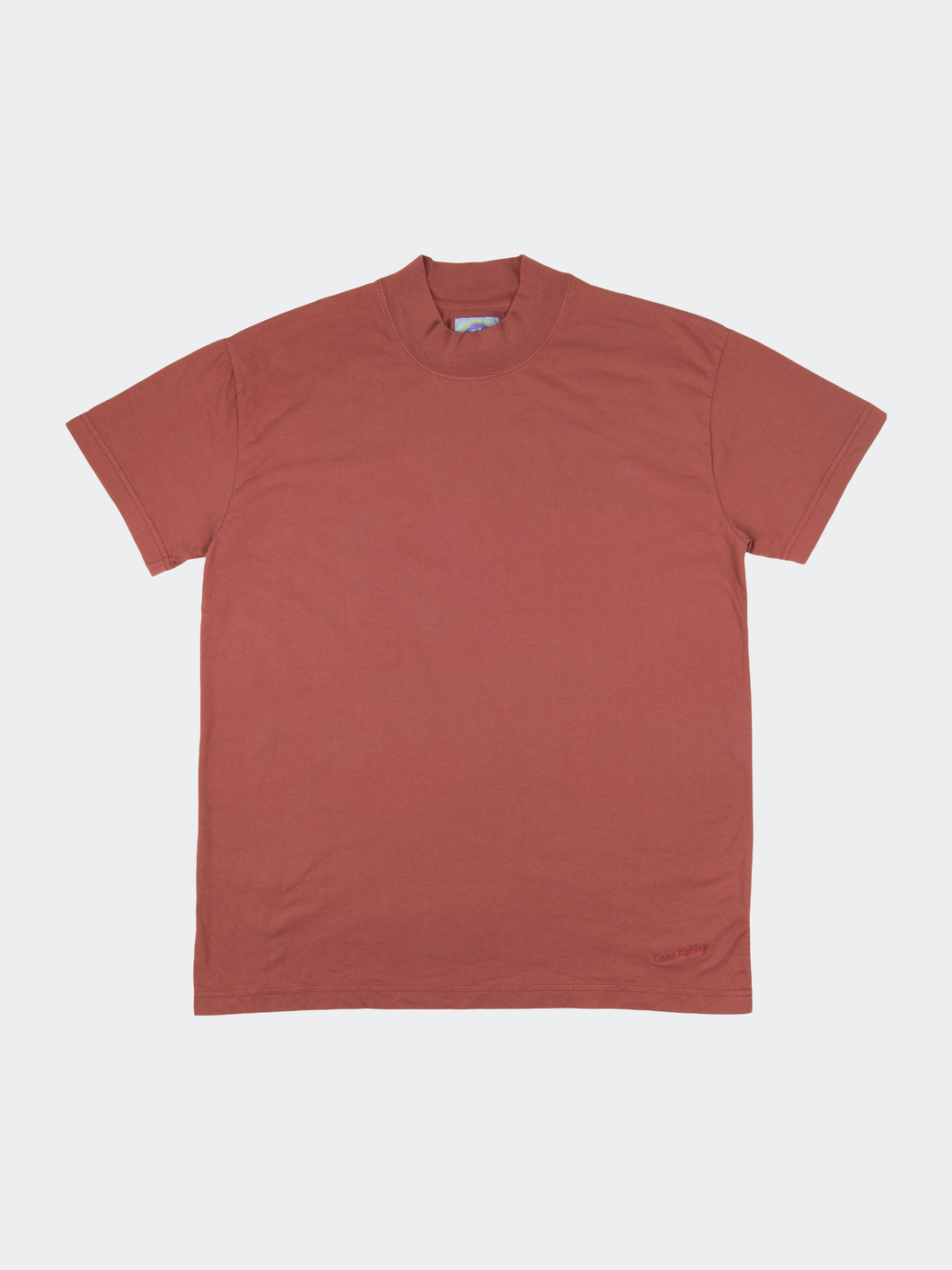 Rise Mock Neck T-Shirt, Terracotta