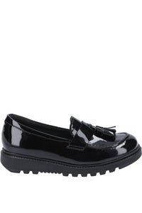 Hush Puppies Girls Karen Patent Leather Loafers (Black)