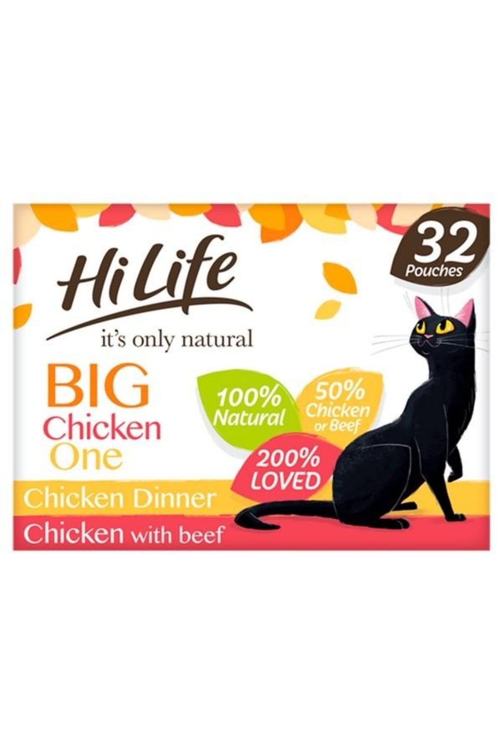 HiLife Its Only Natural Big Chicken One Cat Food In Jelly (32 x 0.15lbs Pouches) (May Vary) (One Size)