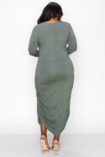 Load image into Gallery viewer, Side Ruched Maxi Dress